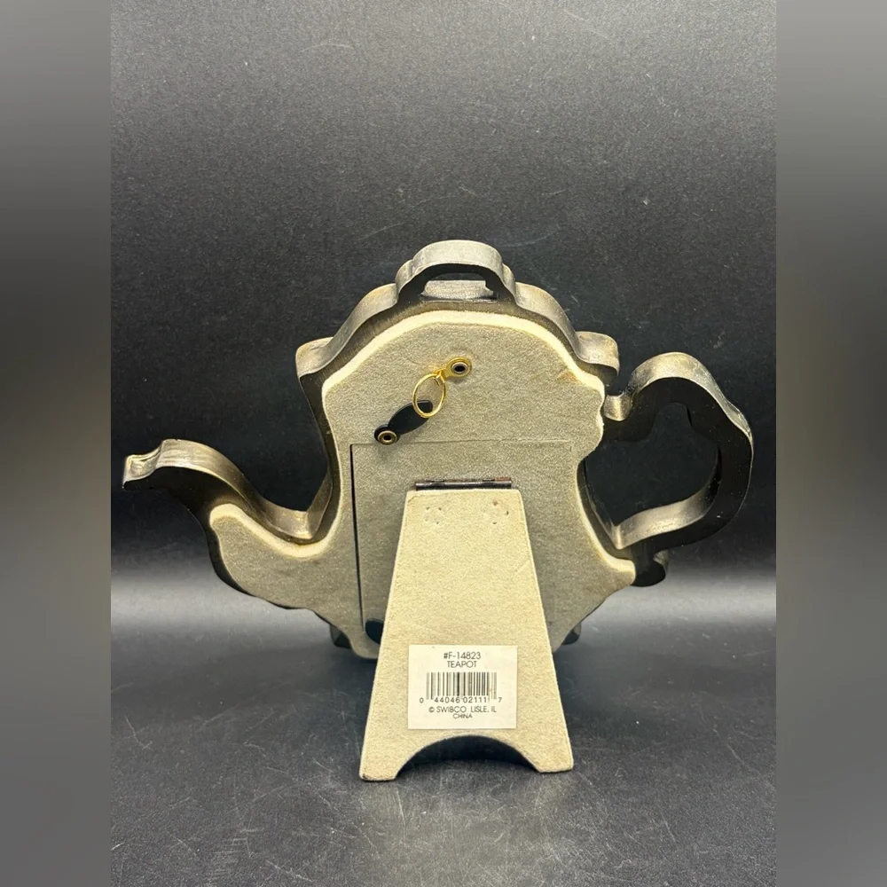 Swibco Vintage Metal Teapot Tea Kettle Coffee Pot Picture Frame, Kickback Stand